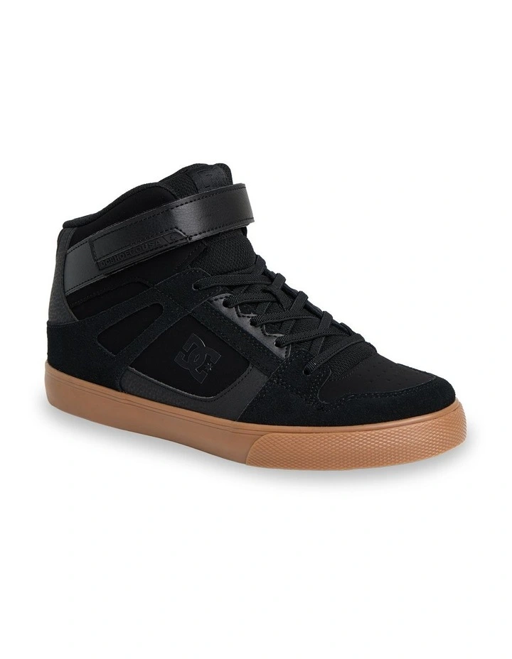 Pure High-Top EV Shoes (4-16 Years) in Black/Gum image 1