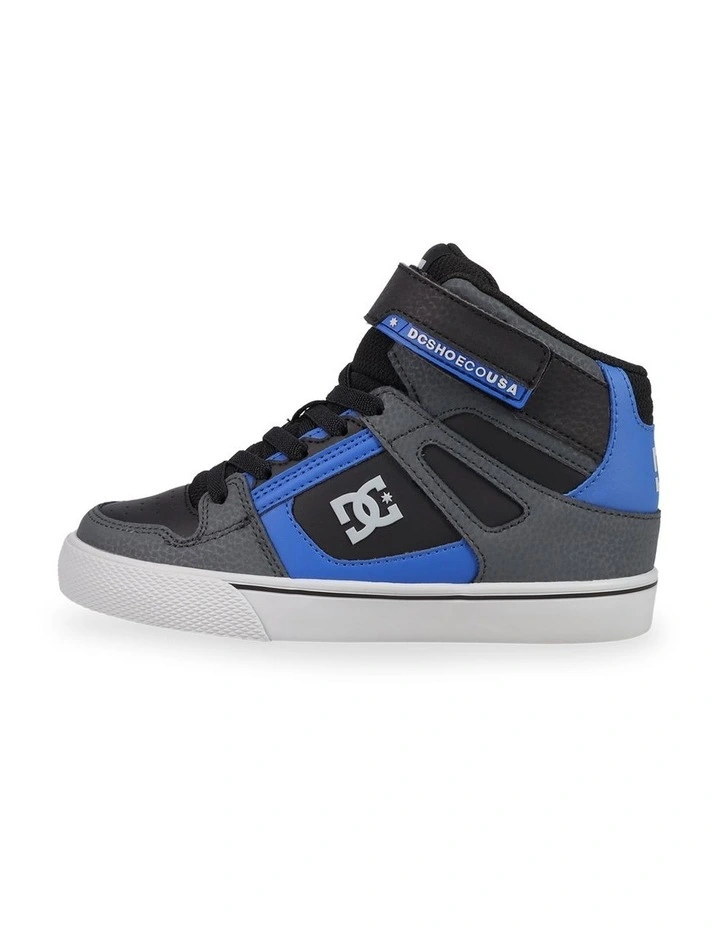 Boys 4-16 Pure High-Top EV Shoes in Grey/Black/Blue image 3