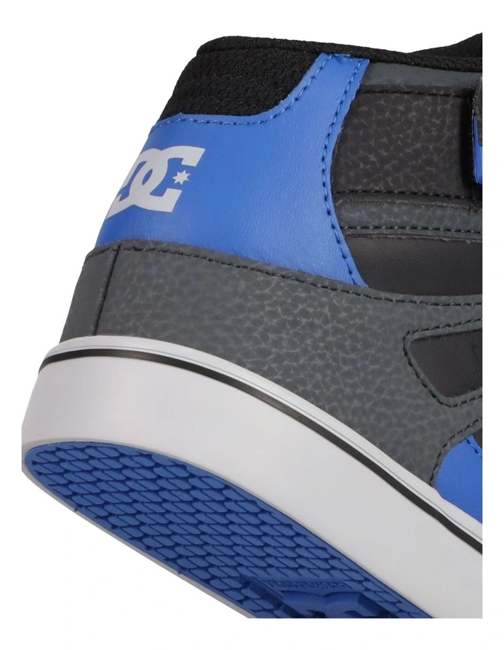 Boys 4-16 Pure High-Top EV Shoes in Grey/Black/Blue image 5
