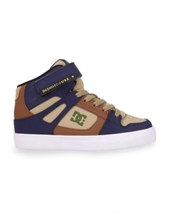 Boys 4-16 Pure High-Top EV Shoes in Navy/Brown/Tan