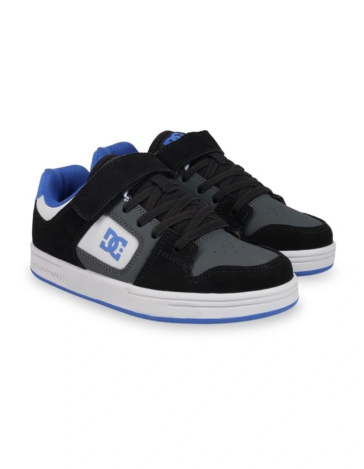 Boys 4-16 Manteca 4 V Skate Shoes in Black/Grey/Blue image 2