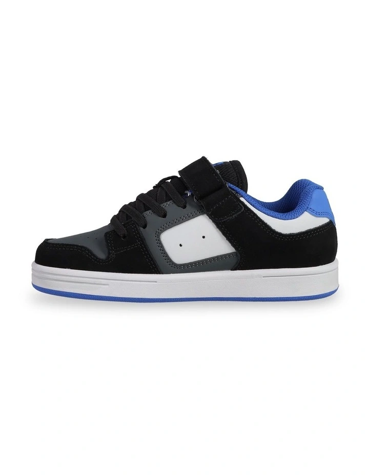 Boys 4-16 Manteca 4 V Skate Shoes in Black/Grey/Blue image 3