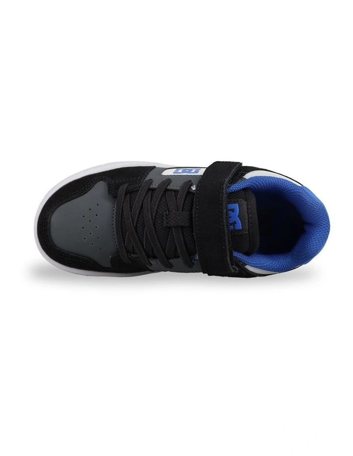 Boys 4-16 Manteca 4 V Skate Shoes in Black/Grey/Blue image 6
