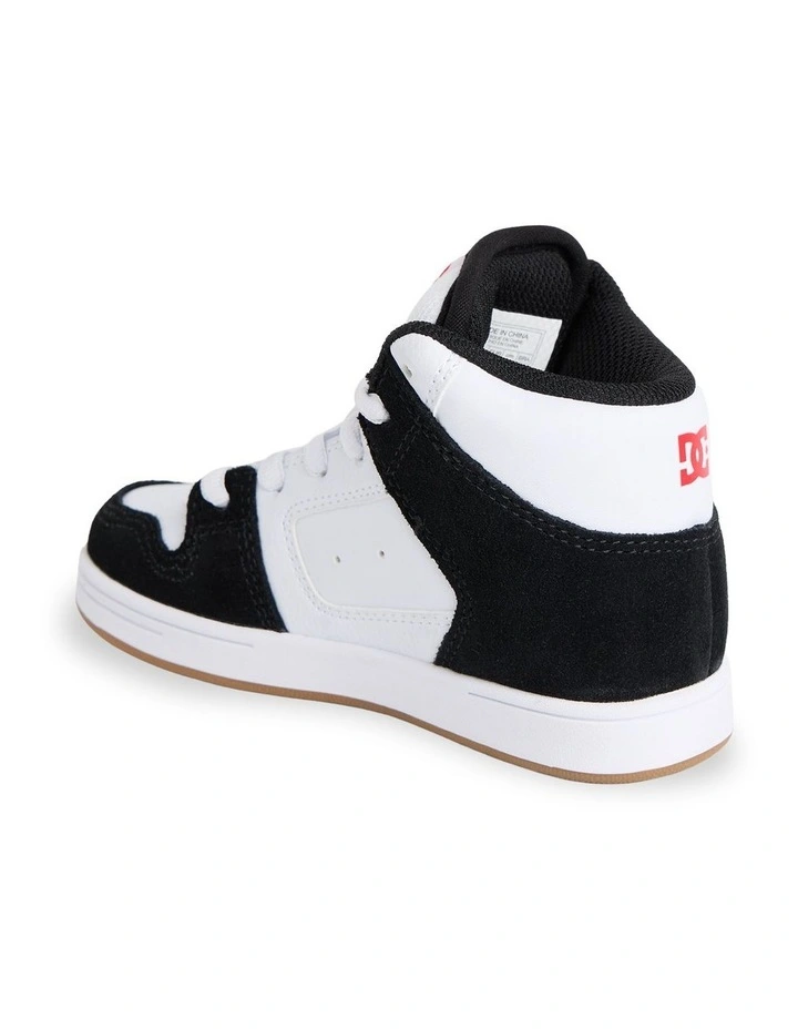 Boys 8-16 Manteca 4 Hi Skate Shoes in Black/White/Red image 2