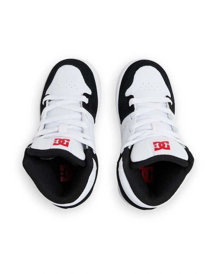 Boys 8-16 Manteca 4 Hi Skate Shoes in Black/White/Red image 3