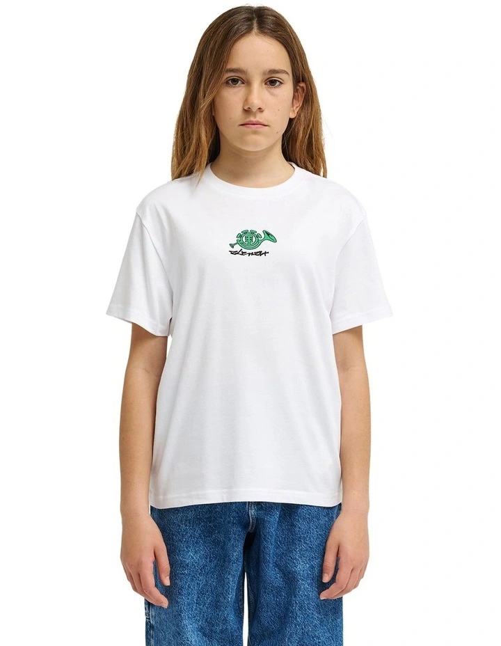 Horn Short Sleeve T-shirt in White image 1