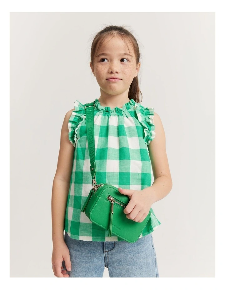 Logo Crossbody Bag in Green image 2