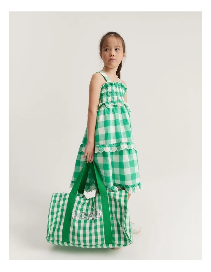 Logo Weekender in Green Gingham image 2