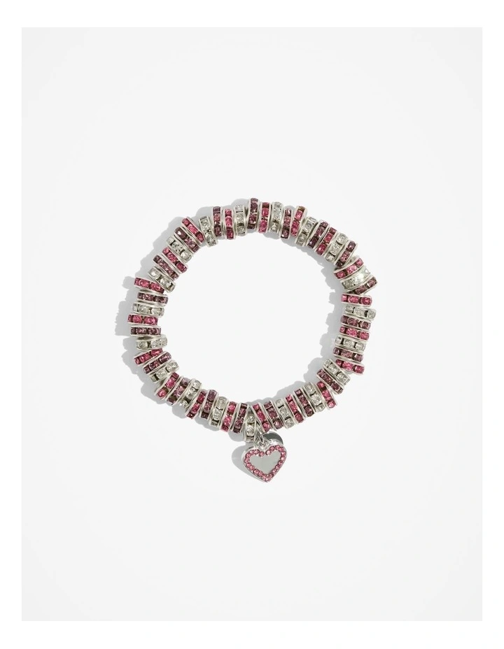 Heart Bracelet in Pale Pink image 1