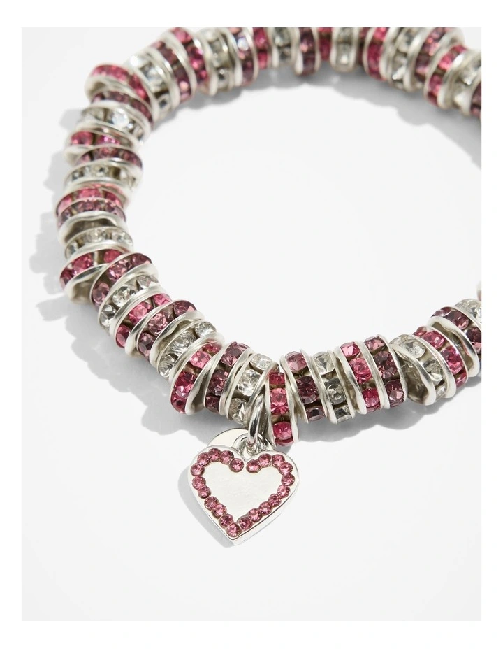 Heart Bracelet in Pale Pink image 2