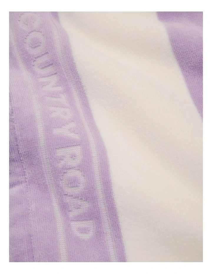 Cotton Logo Stripe Poncho in Lilac image 5