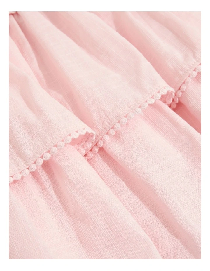 Shirred Tier Skirt in Pink Tint image 5