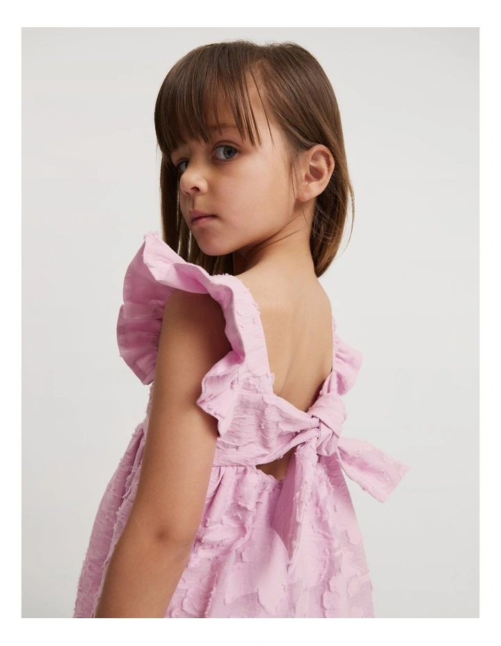Floral Jacquard Dress in Petal Pink image 2