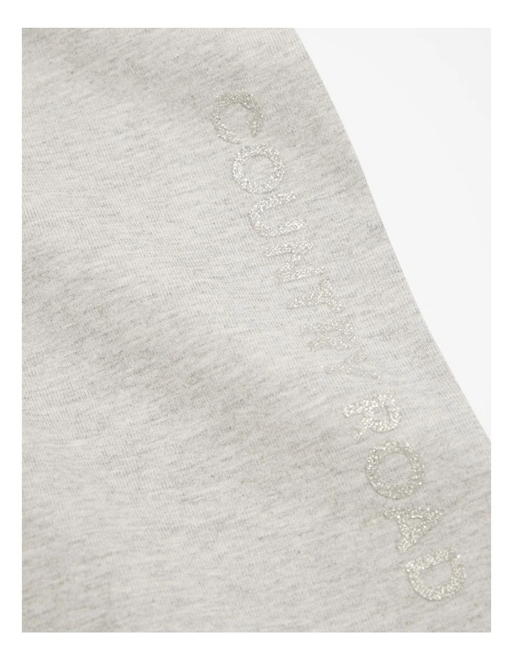 Australian Cotton Blend Bike Shorts in Light Grey Marle image 2