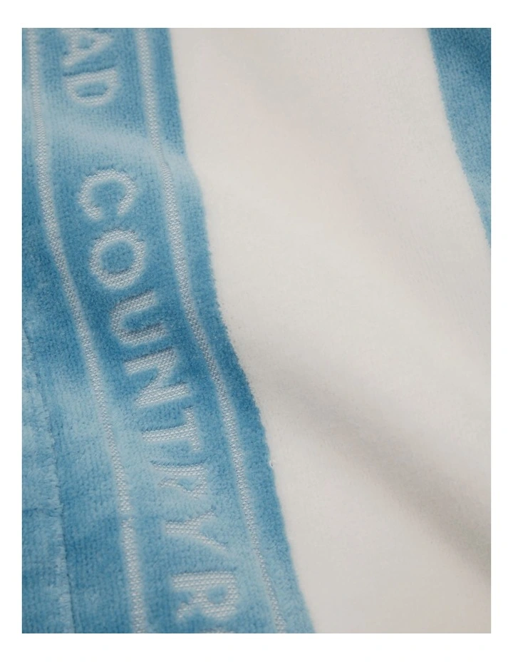Australian Cotton Logo Stripe Poncho in Airforce Blue image 5