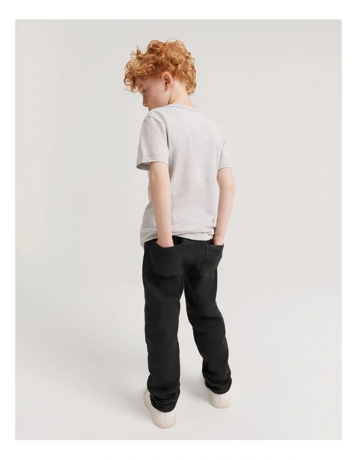 Verified Australian Cotton Heritage T-Shirt in Multi Pale Marle image 3