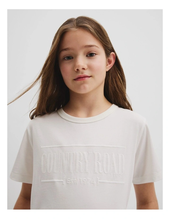 Verified Australian Cotton Heritage T-shirt in Marshmallow image 3