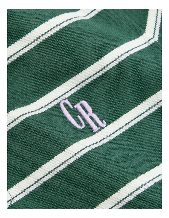 Organically Grown Cotton Stripe Rugby T-shirt in Canopy image 5