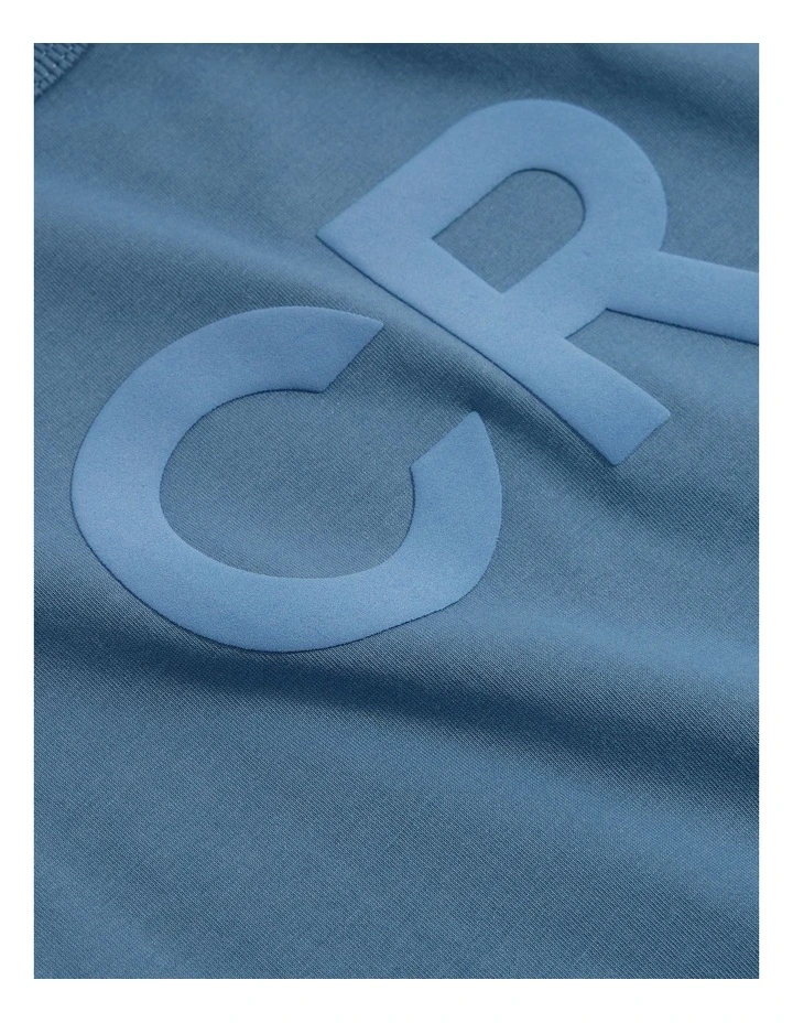 Australian Cotton Puff Logo T-shirt in Faded Blue image 5