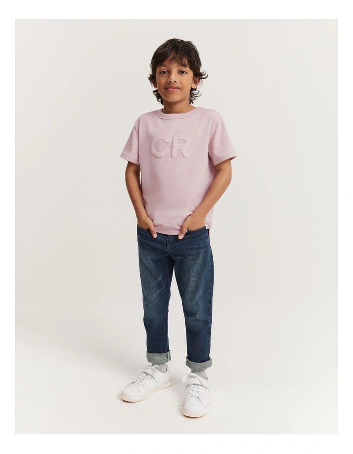Australian Cotton Puff Logo T-shirt in Mauve image 1