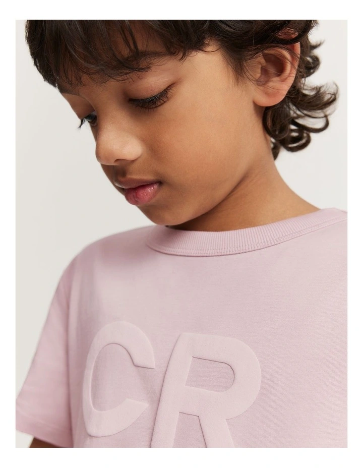 Australian Cotton Puff Logo T-shirt in Mauve image 2