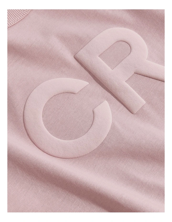 Australian Cotton Puff Logo T-shirt in Mauve image 5