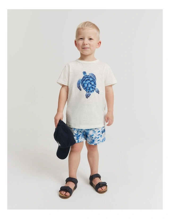 Organically Grown Cotton Turtle T-shirt in Marshmallow image 2