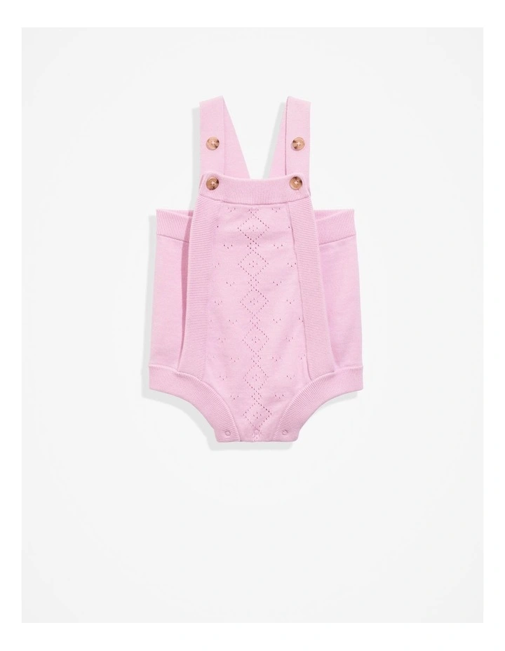 Petite Pointe Fleur Long Sleeve Petal Ruffle Romper