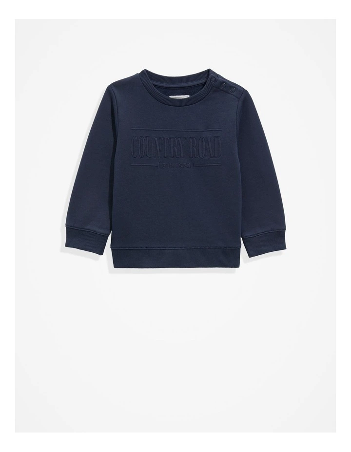 Country Road Verified Australian Cotton Heritage Sweat in Navy MYER