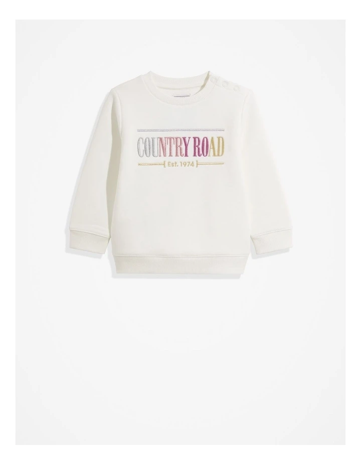 Verified Australian Cotton Heritage Sweat in Gold Multi Marsh image 1