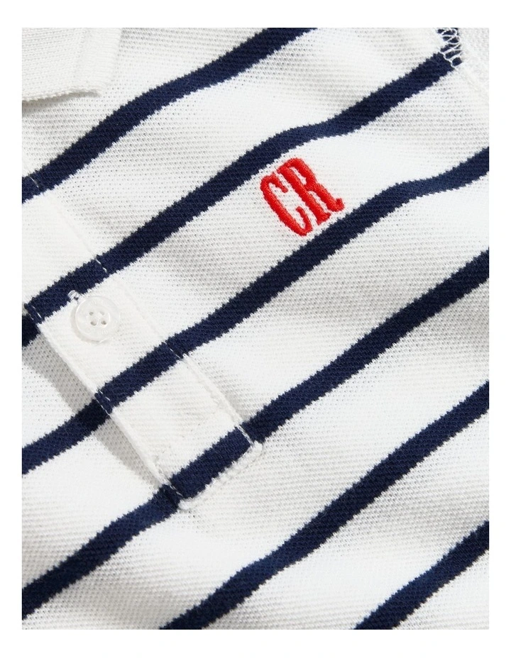 Organically Grown Cotton Polo Shirt in White image 2