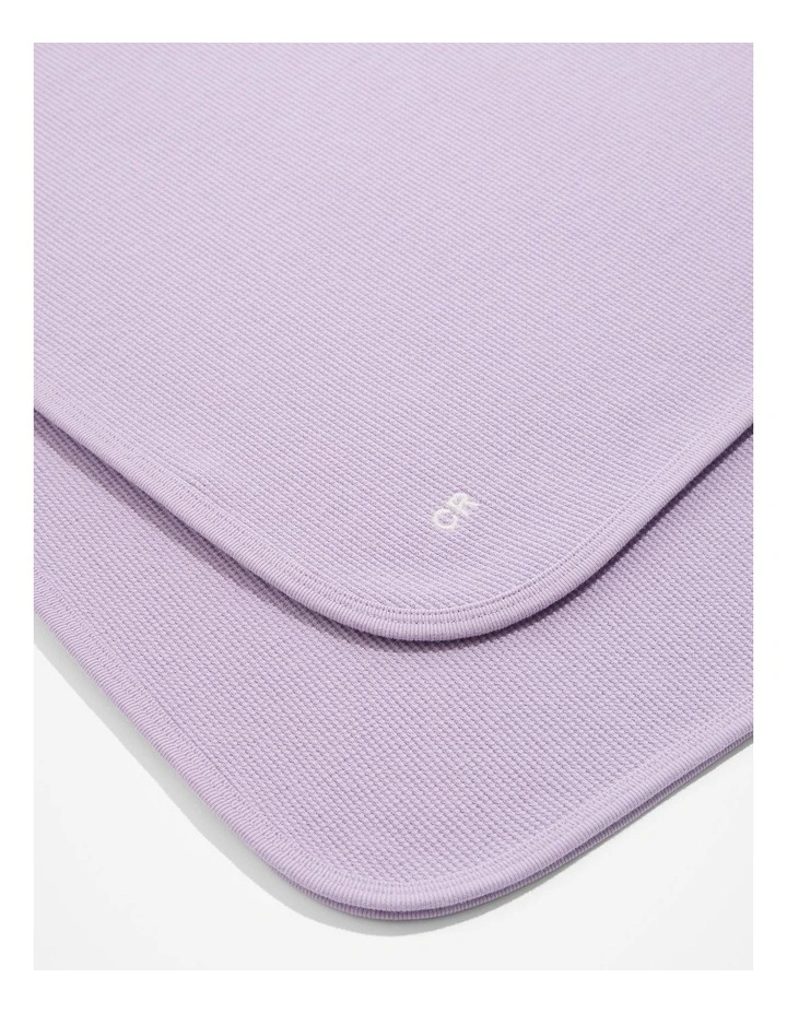 Organically Grown Cotton Waffle Blanket in Lavender image 2