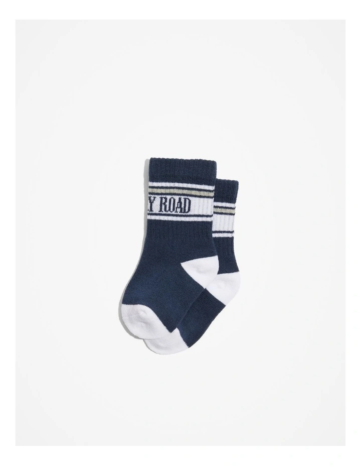 Unisex Heritage Sock in Navy image 2