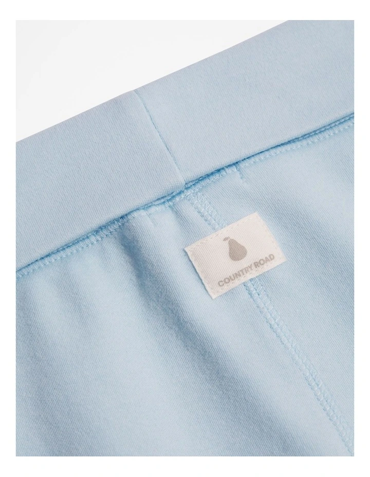 Organically Grown Cotton Fold-Over Soft Pant in Pale Blue image 2