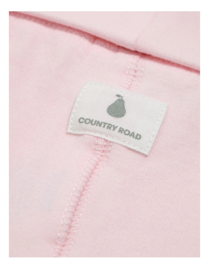 Organically Grown Cotton Fold-over Soft Pant in Pink Tint image 2