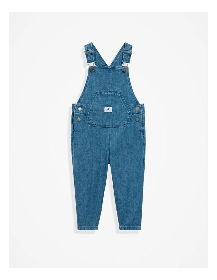 Cotton Chambray Overall in Chambray Blue image 1