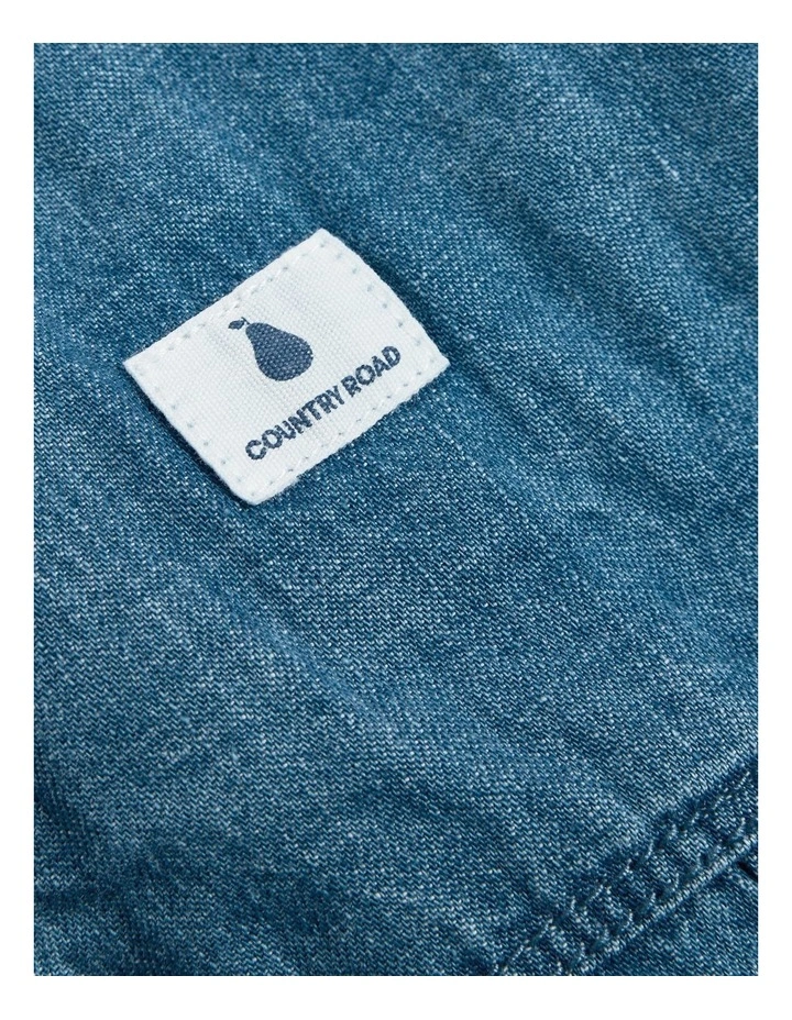 Cotton Chambray Overall in Chambray Blue image 2