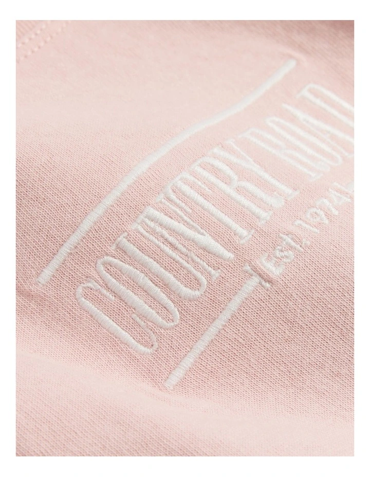 Organically Grown Cotton Heritage Long Sleeve Bodysuit in Faded Pink image 6