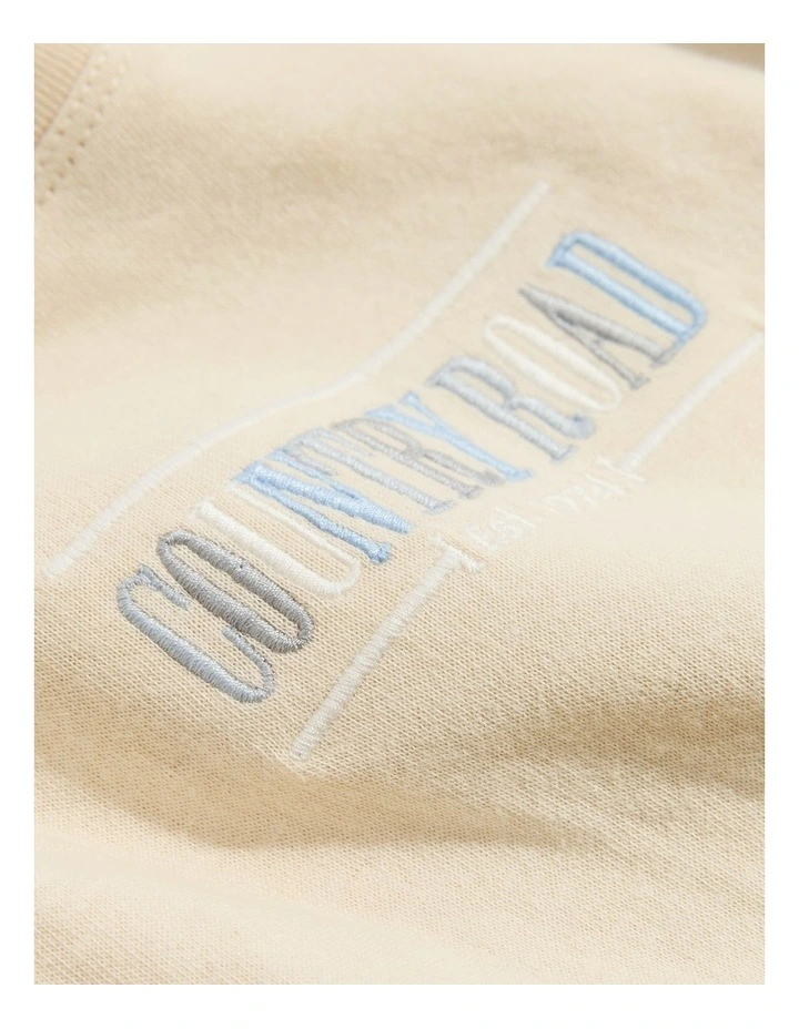 Organically Grown Cotton Heritage Long Sleeve Bodysuit in Multi Lght Sand image 5