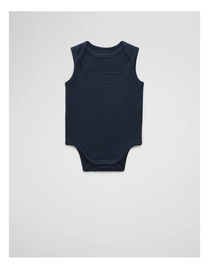 Cotton Heritage Bodysuit in Navy image 1