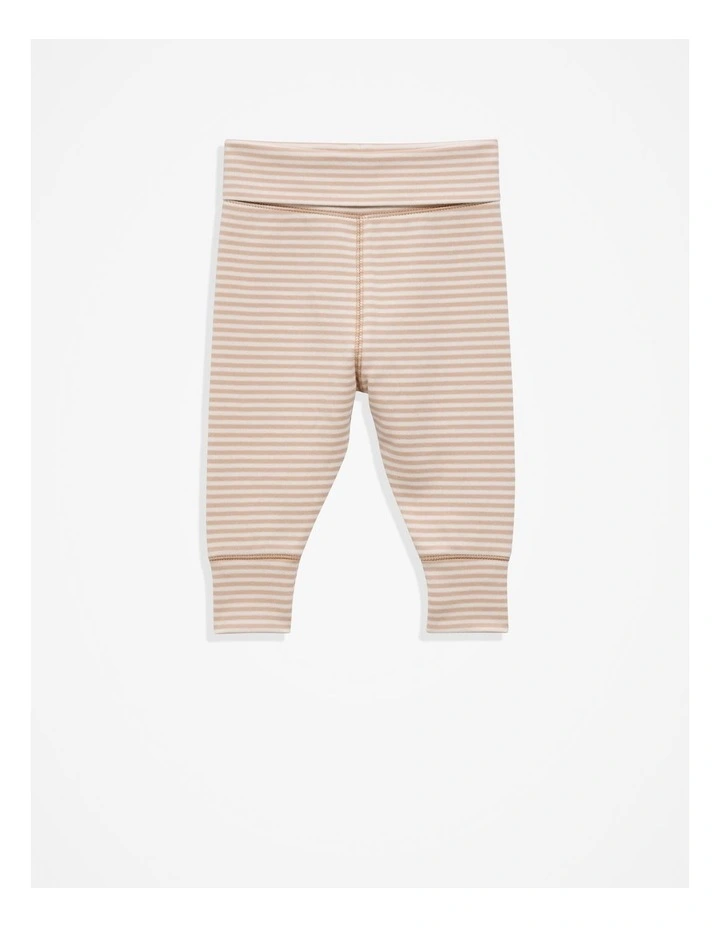 Cotton Stripe Soft Pant in Natural Stripe image 1