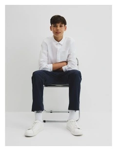 Teen Organically Grown Cotton Oxford Shirt in White