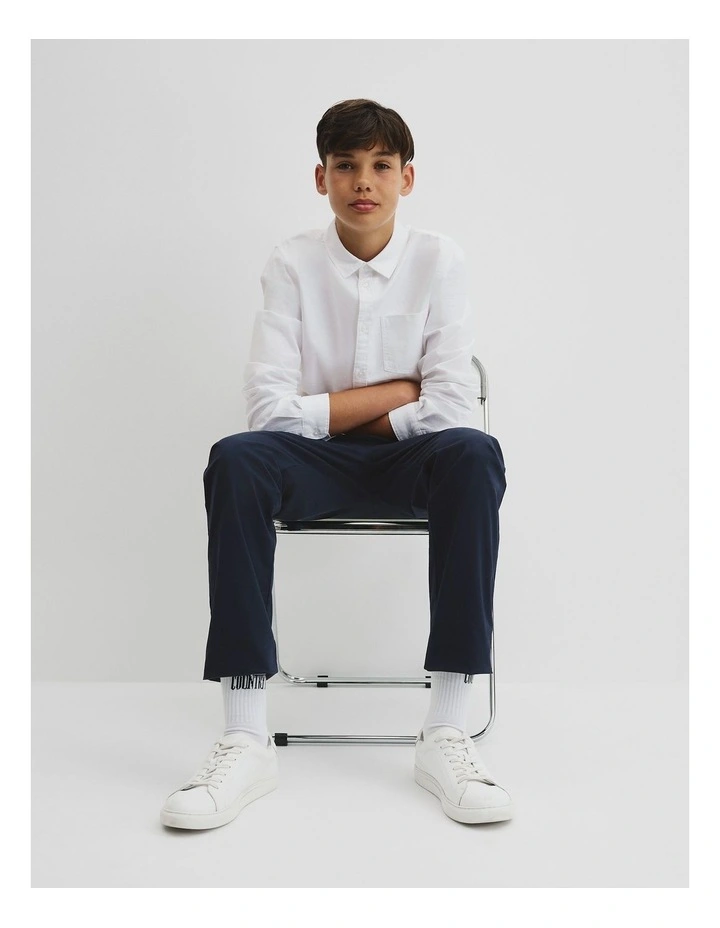 Teen Organically Grown Cotton Oxford Shirt in White image 1
