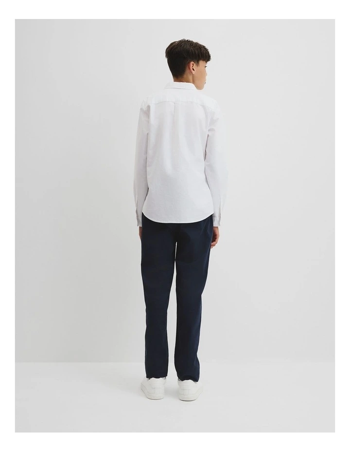 Teen Organically Grown Cotton Oxford Shirt in White image 4
