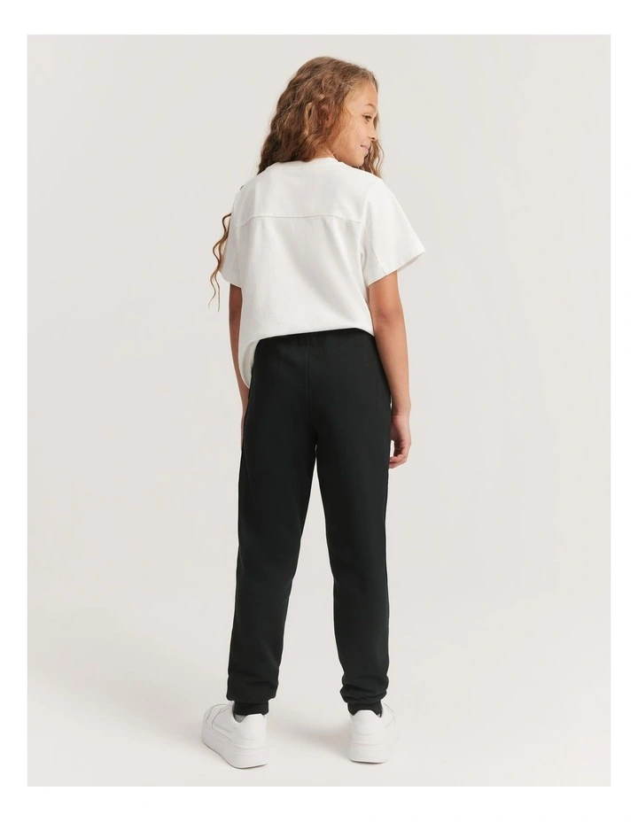 Teen Recycled Cotton Logo Sweat Pant in Black image 4