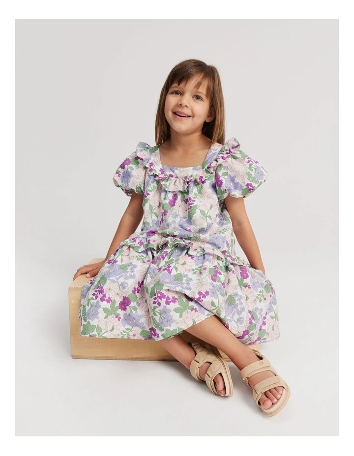 Puff Sleeve Dress in Summer Floral image 2