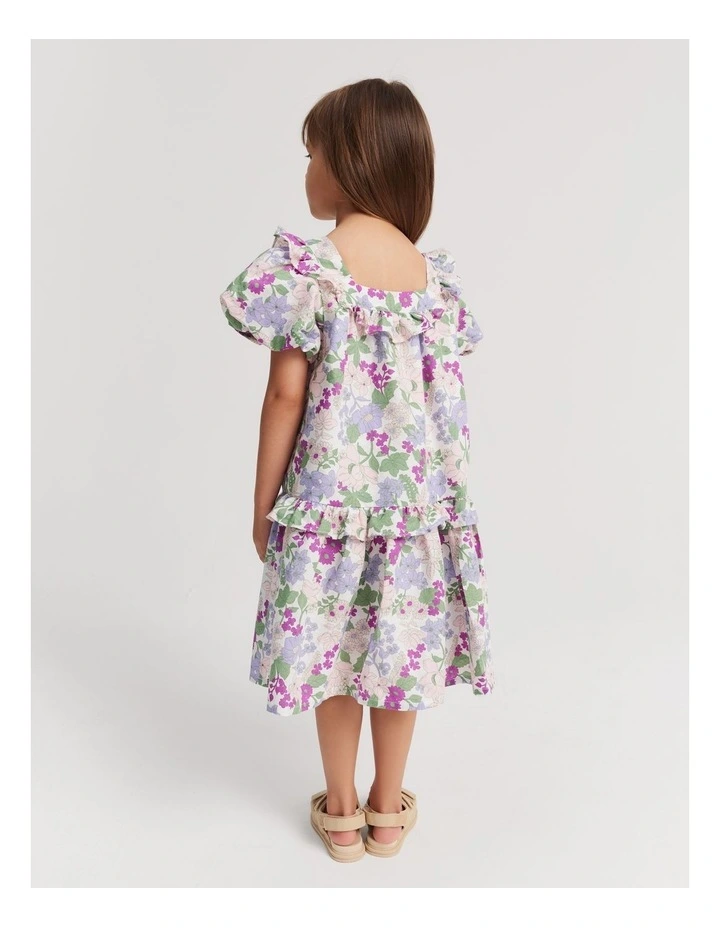 Puff Sleeve Dress in Summer Floral image 3