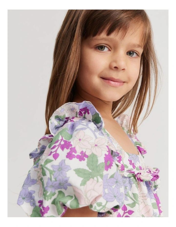 Puff Sleeve Dress in Summer Floral image 4