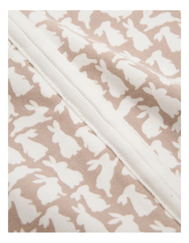 Organically Grown Cotton Bunny Jumpsuit in Mushroom image 5