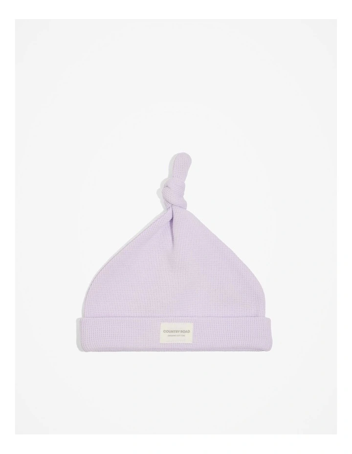 Organic Waffle Beanie in Lilac image 1